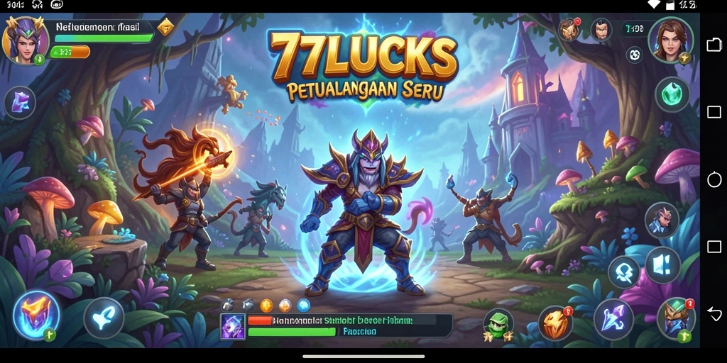 Gameplay petualangan unik dalam 77LUCKS yang menantang.