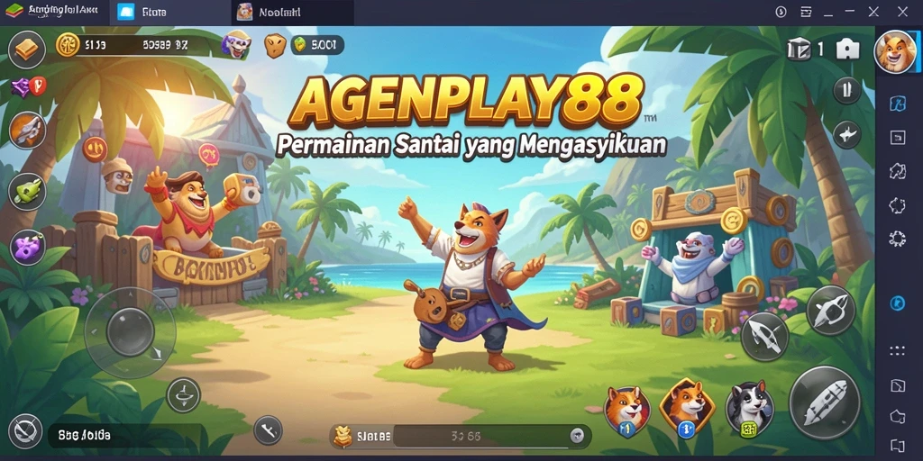 Tampilan gameplay AGENPLAY88 yang menarik dan penuh warna.