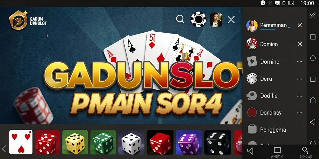 Screenshot GADUNSLOT menampilkan suasana seru dalam permainan Domino.