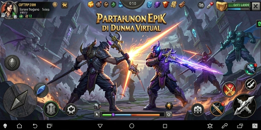 Tampilan gameplay mendebarkan dalam pertarungan GIFTRP288.