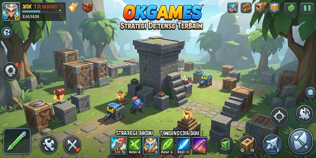Gameplay menegangkan dalam OKGAMES Tower Defense yang memukau.