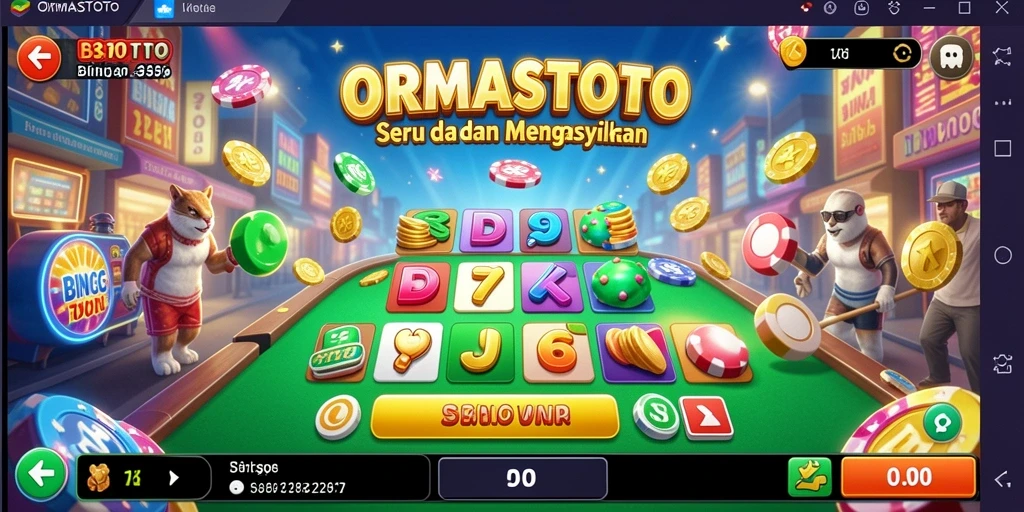 Tampilan gameplay menarik dari ORMASTOTO yang penuh semangat.